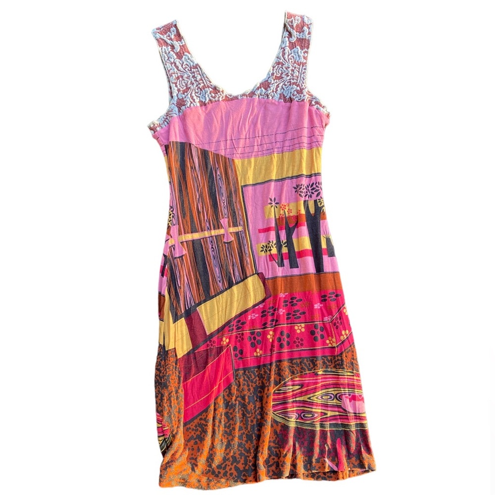 Custo Barcelona Abstract Funky Boutique Dress Size 3